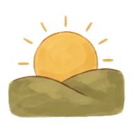 Jutarnje sunce iza zelenog brežuljka